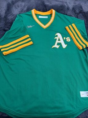 Men's Nike Oakland Athletics A’s Road Cooperstown Collection Team Jersey XXL